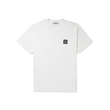STONE ISLAND LOGO APPLIQUED COTTON T-SHIRT IN WHITE