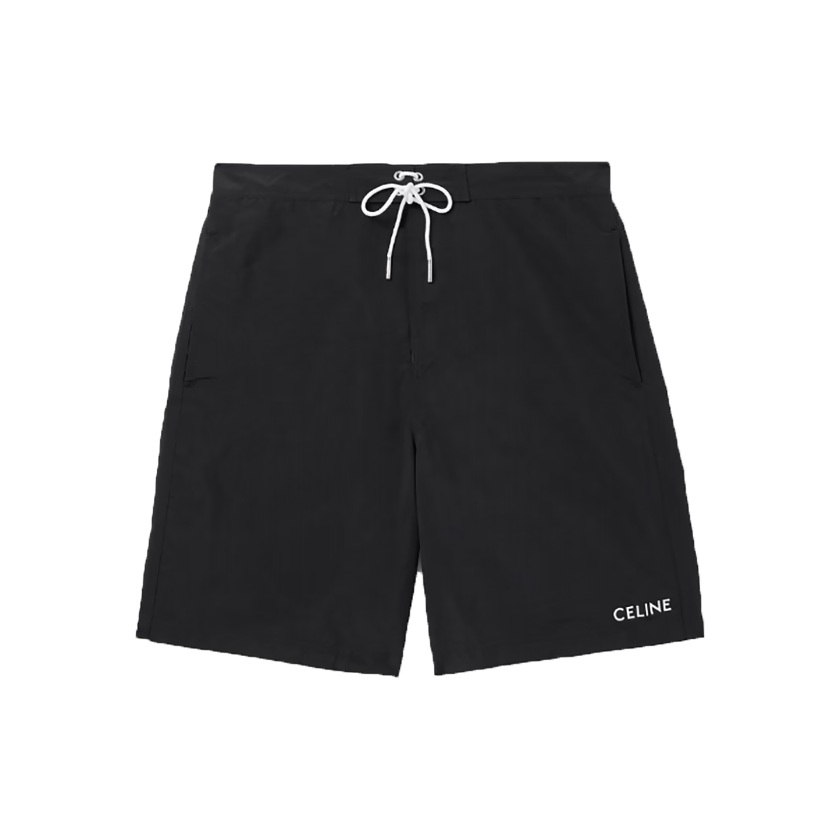 CELINE STRAIGHT-LEG SWIM SHORTS IN BLACK