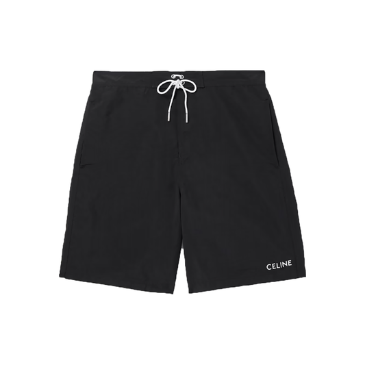 CELINE STRAIGHT-LEG SWIM SHORTS IN BLACK