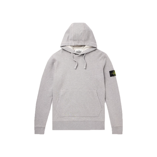 STONE ISLAND GARMENT DYED HOODIE IN GRAY