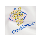 CASABLANCA DIAMOND COLUMN LOGO T-SHIRT IN WHITE