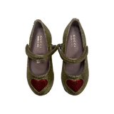 JUNIOR GUCCI GLITTER SHOES IN GOLD