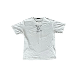 PRELOVED LOUIS VUITTON PENDANT LOGO T-SHIRT IN WHITE