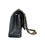CHANEL BLACK CAVIAR QUILTED MEDIUM FLAP BAG