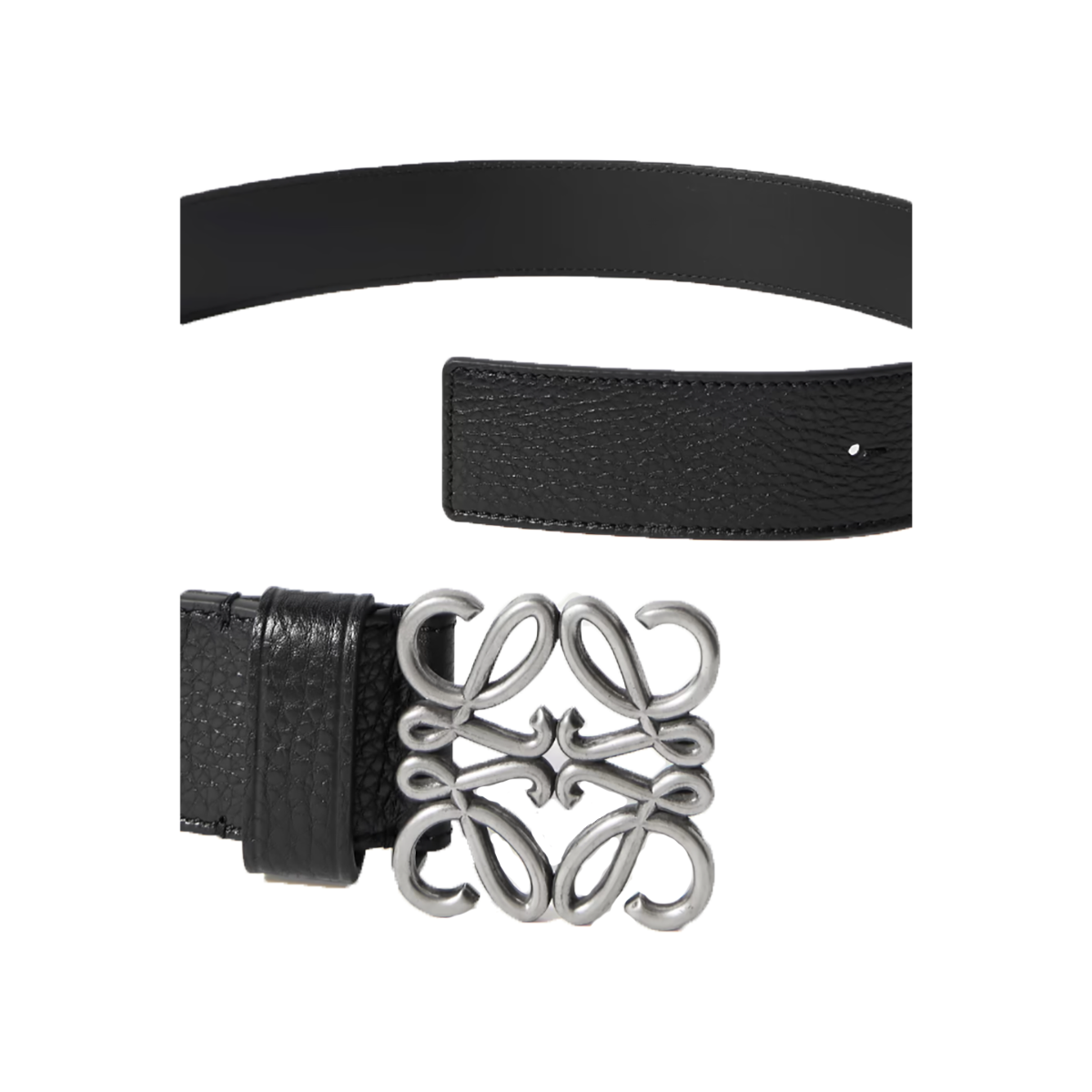 LOEWE ANAGRAM 4CM LEATHER BELT IN BLACK