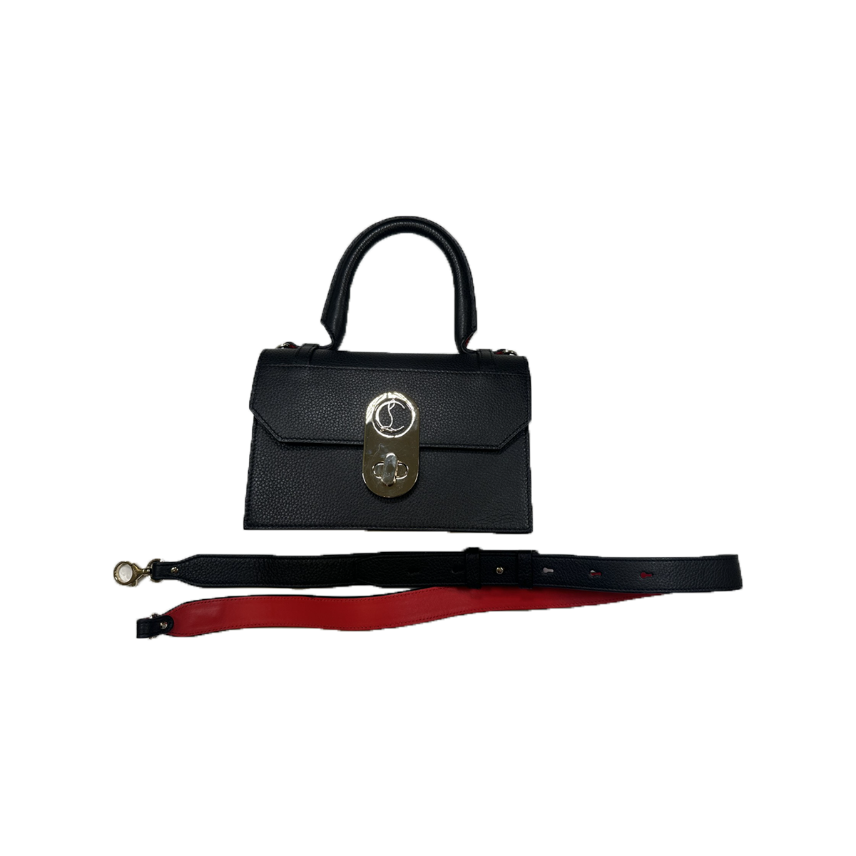 PRELOVED CHRISTIAN LOUBOUTIN ELISA TOP HANDLE BAG IN BLACK