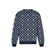 LOUIS VUITTON MONOGRAM SWEATER IN WHITE/NAVY