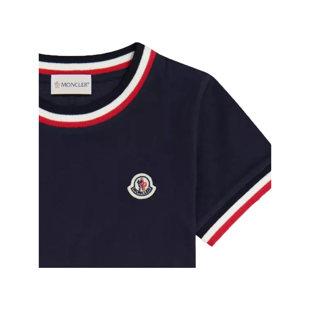 MONCLER LOGO T-SHIRT IN NAVY BLUE