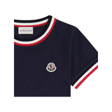 MONCLER LOGO T-SHIRT IN NAVY BLUE