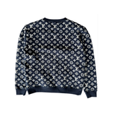 LOUIS VUITTON MONOGRAM SWEATER IN WHITE/NAVY