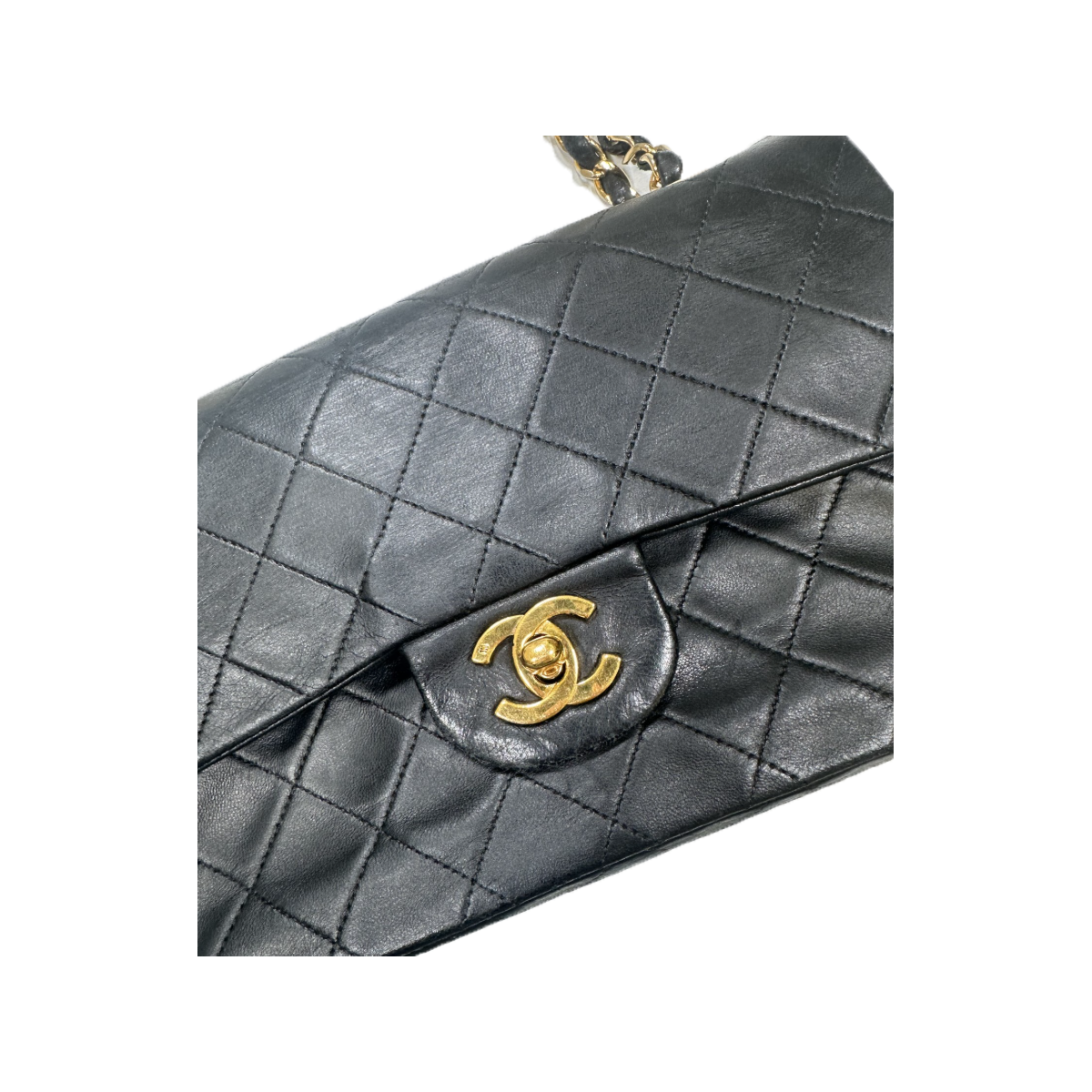 PRELOVED CHANEL DOUBLE FLAP WITH GOLD HARDWEAR IN BLACK