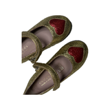 JUNIOR GUCCI GLITTER SHOES IN GOLD