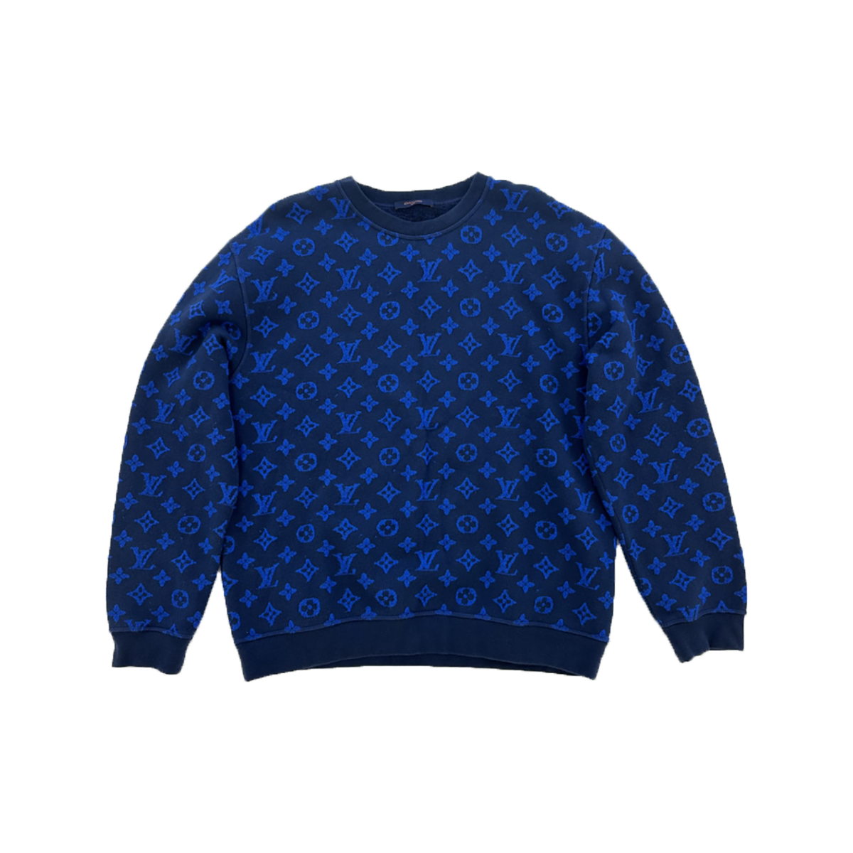 PRELOVED LOUIS VUITTON FULL MONOGRAM CREW NECK IN TWO TONE BLUE