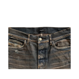 AMIRI DARK INDIGO PLAID PATCH MX1 JEANS