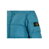 STONE ISLAND COMPASS BADGE RIPSTOP HOODED JACKET IN BLUE