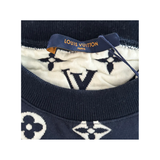 LOUIS VUITTON MONOGRAM SWEATER IN WHITE/NAVY
