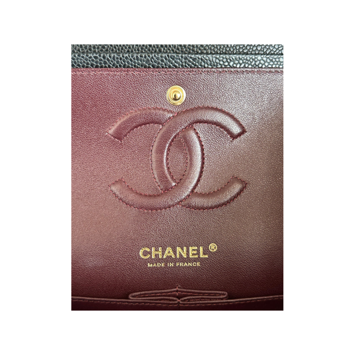 CHANEL BLACK CAVIAR QUILTED MEDIUM FLAP BAG
