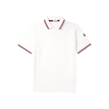 MONCLER SLIM-FIT LOGO COTTON POLO IN WHITE