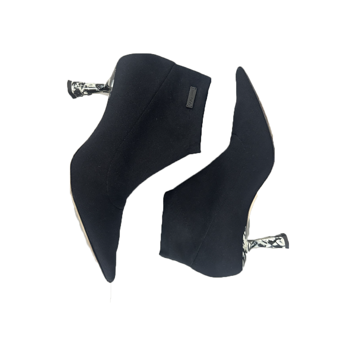 PRELOVED JIMMY CHOO SOCK-BOOT HEELS IN BLACK