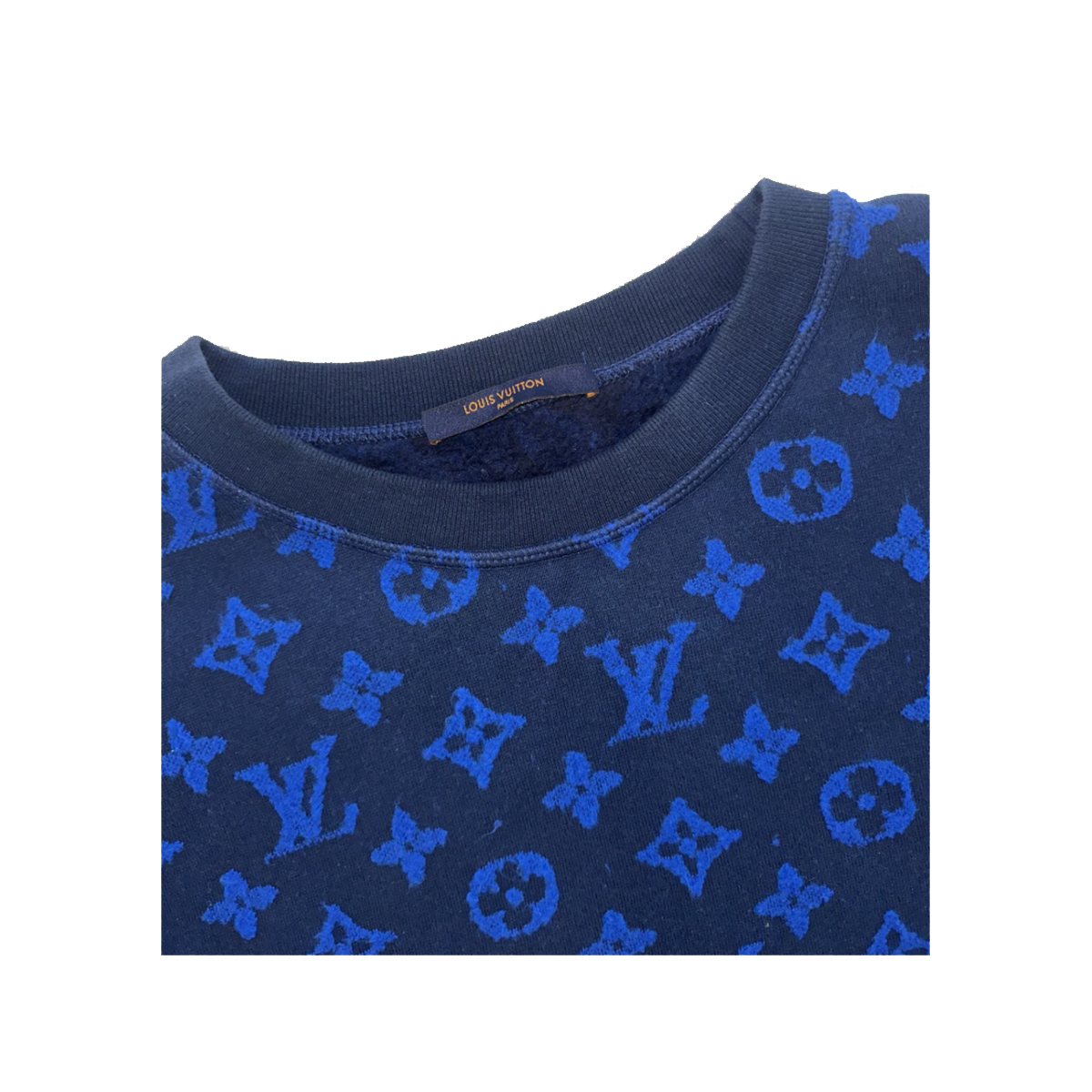 PRELOVED LOUIS VUITTON FULL MONOGRAM CREW NECK IN TWO TONE BLUE