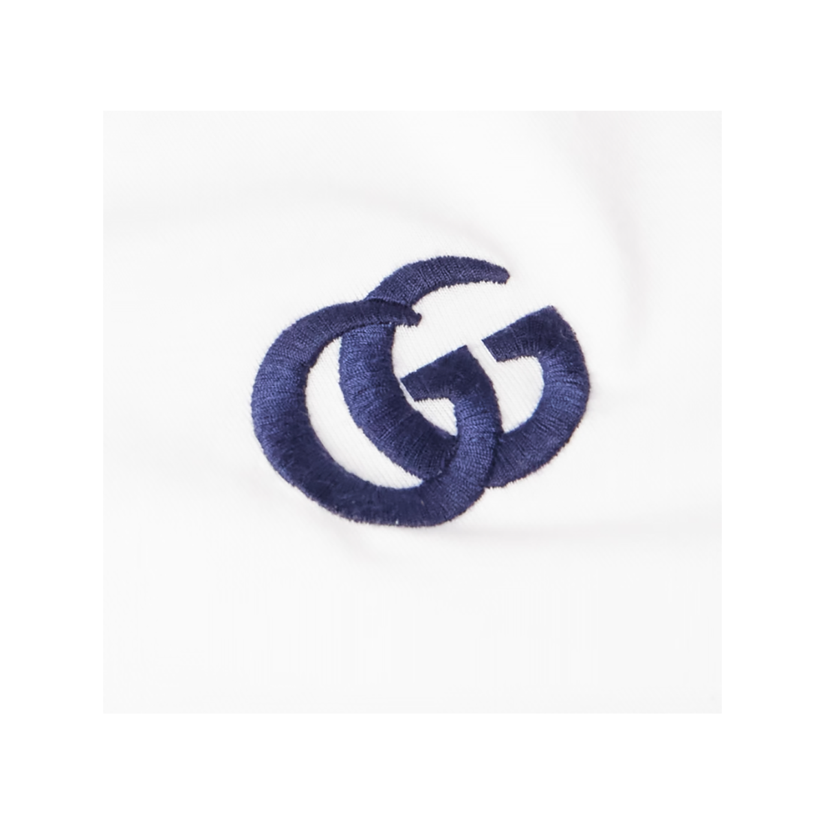 GUCCI LOGO-EMBROIDERED COTTON T-SHIRT IN WHITE
