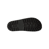 GUCCI STRIPED RUBBER SLIDDERS IN BLACK