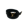 PRELOVED LOUIS VUITTON LV LOGO BELT IN BLACK