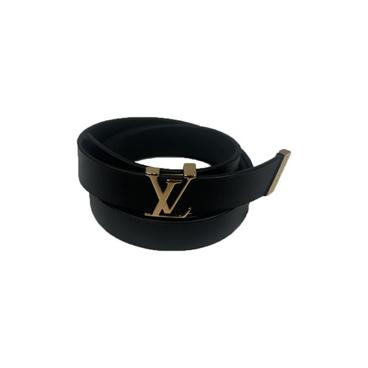 PRELOVED LOUIS VUITTON LV LOGO BELT IN BLACK