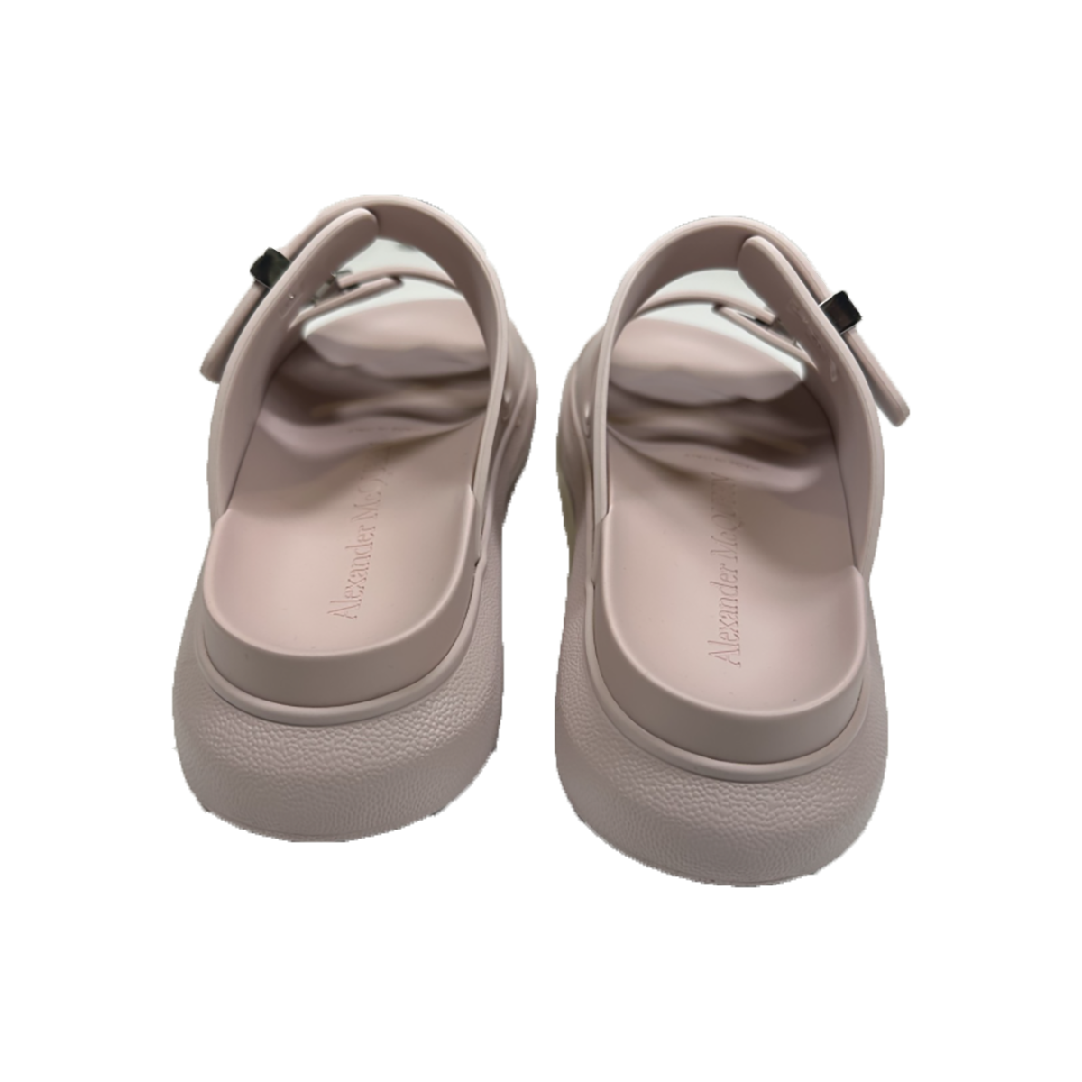 PRELOVED ALEXANDER MCQUEEN HYBRID RUBBER SLIDDERS IN PINK