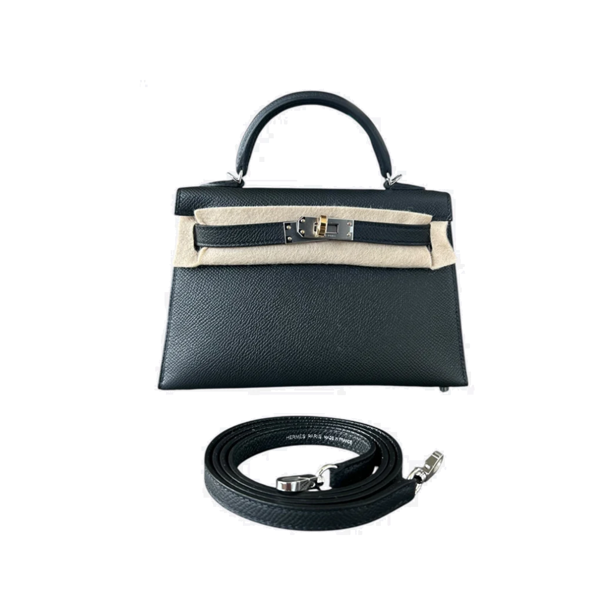 HERMES EPSOM MINI KELLY 20 IN BLACK