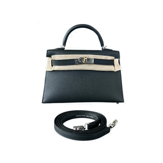 HERMES EPSOM MINI KELLY 20 IN BLACK