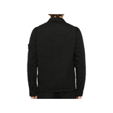 STONE ISLAND OLD EFFECT BRUSHED OVERSHIRT IN BLACK
