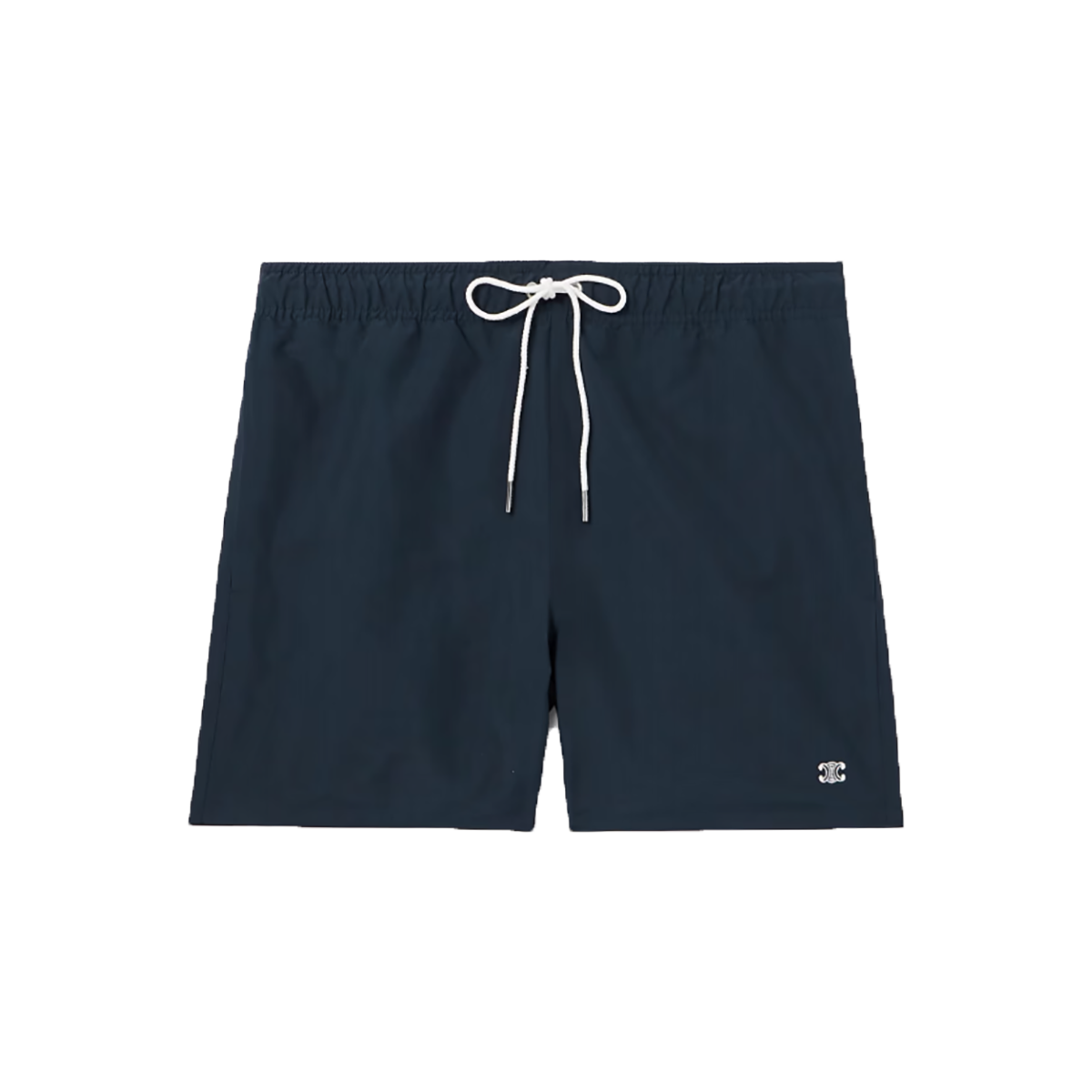 CELINE HOMME STRAIGHT-LEG LOGO SWIM SHORTS IN BLUE