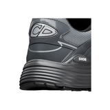 DIOR B30 TECHNICAL MESH & FABRIC BRILLIANT-FINISH TRAINERS IN LIGHT GREY