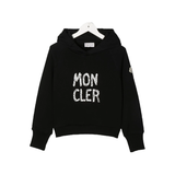 MONCLER JUNIOR ENFANT LOGO HOODIE IN BLACK
