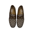 PRELOVED GUCCI GG CANVAS HORSE BIT LOAFERS IN BEIGE