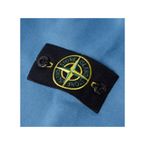 STONE ISLAND LOGO-APPLIQUED GARMENT COTTON SWEATER IN BLUE