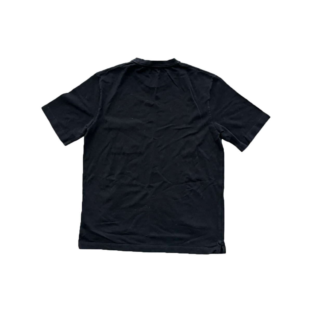 PRELOVED HERMES BLACK EMBROIDERED LOGO POCKET T-SHIRT IN BLACK