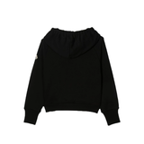MONCLER JUNIOR ENFANT LOGO HOODIE IN BLACK