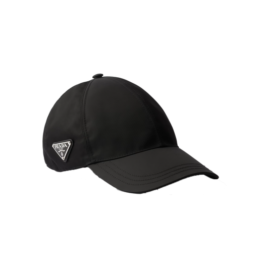 PRADA RE-NYLON BASEBALL CAP IN BLACK