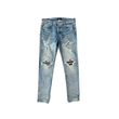 AMIRI CLAY INDIGO AND BROWN PATCH MX1 JEANS