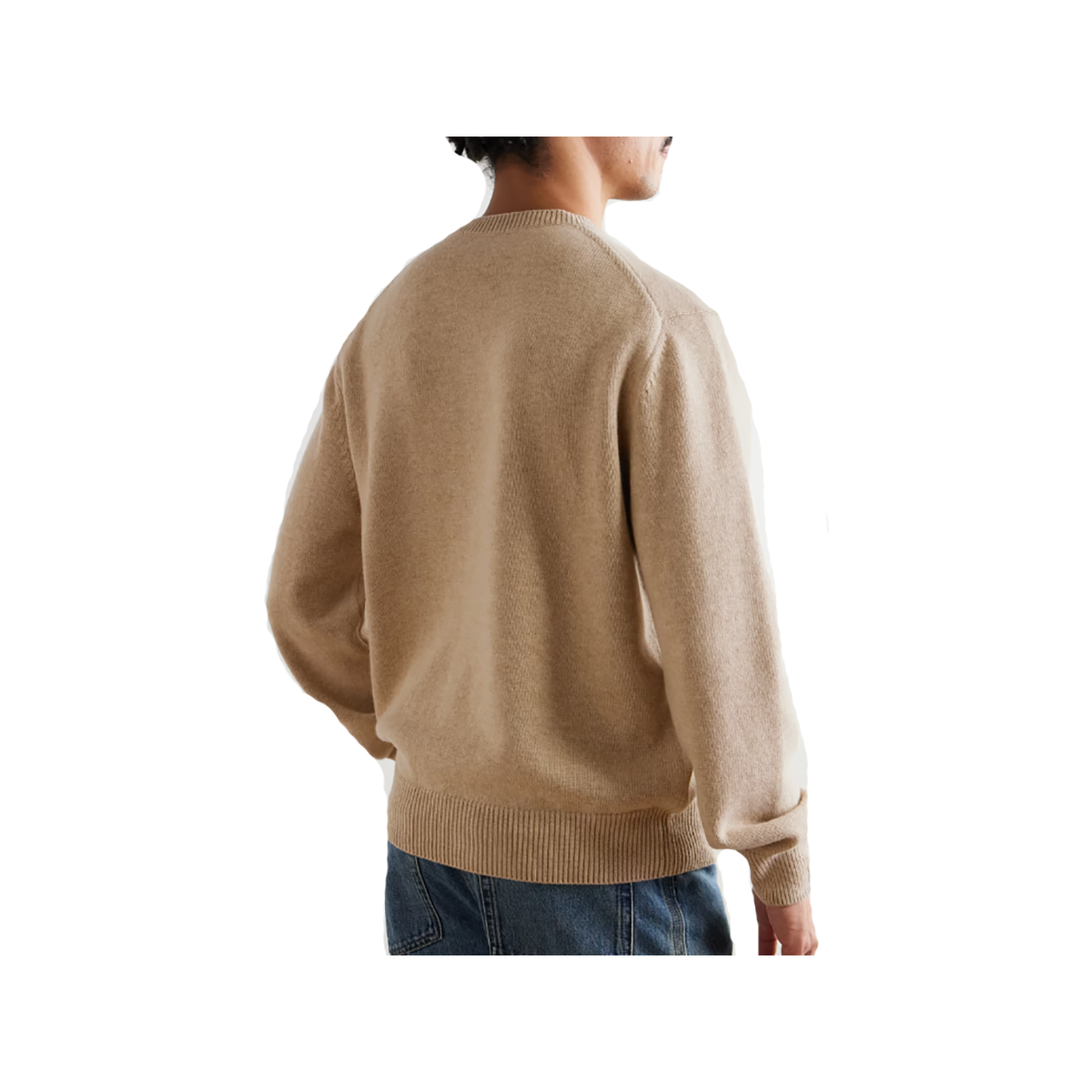 LOEWE ANAGRAM LOGO-EMBROIDERED WOOL SWEATER IN BEIGE