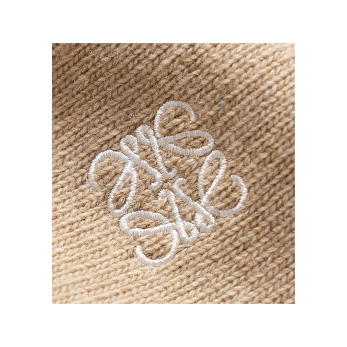 LOEWE ANAGRAM LOGO-EMBROIDERED WOOL SWEATER IN BEIGE