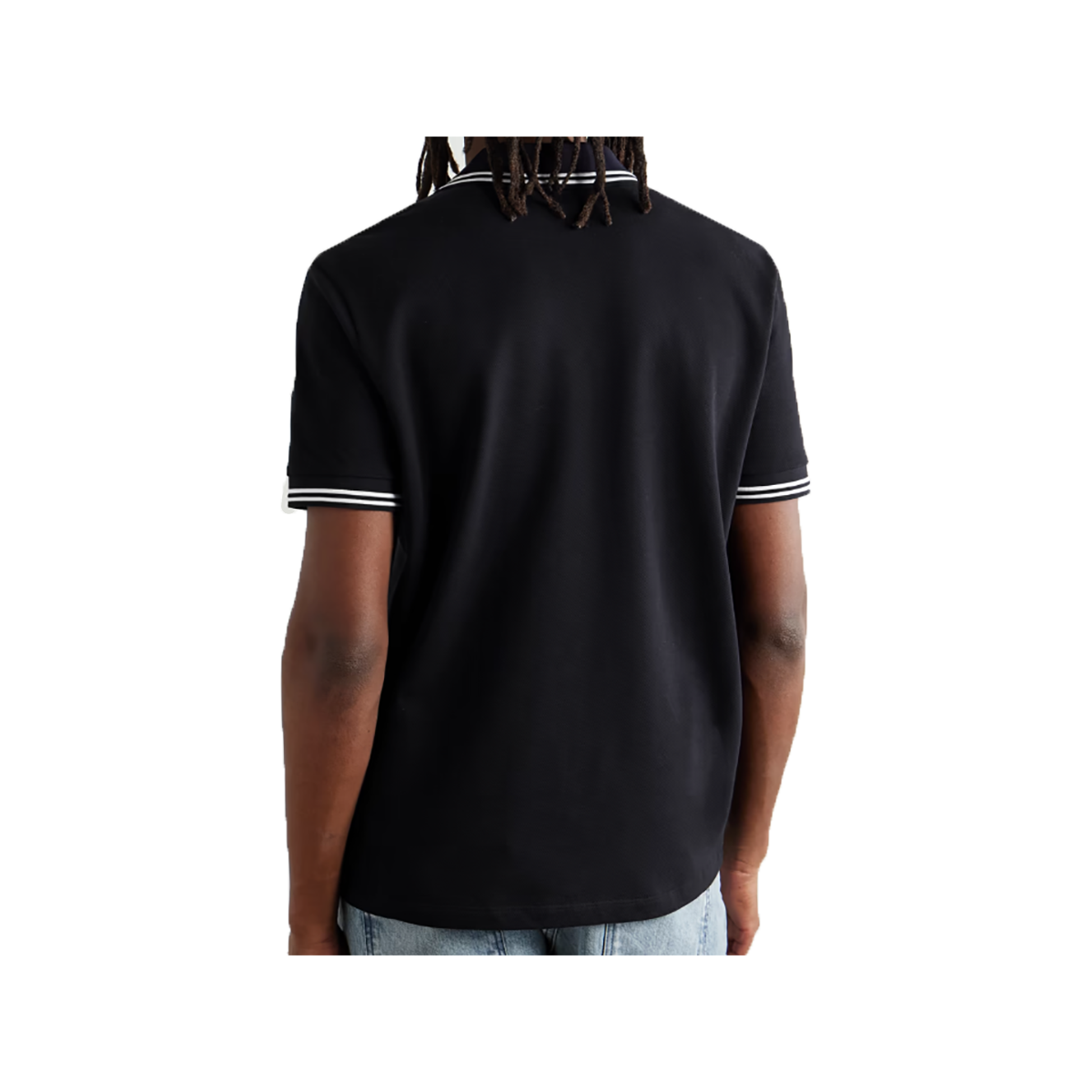 MONCLER SLIM-FIT LOGO COTTON POLO IN NAVY