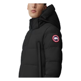 CANADA GOOSE WYNDHAM PARKA IN BLACK WITH THE ICONIC BADGE