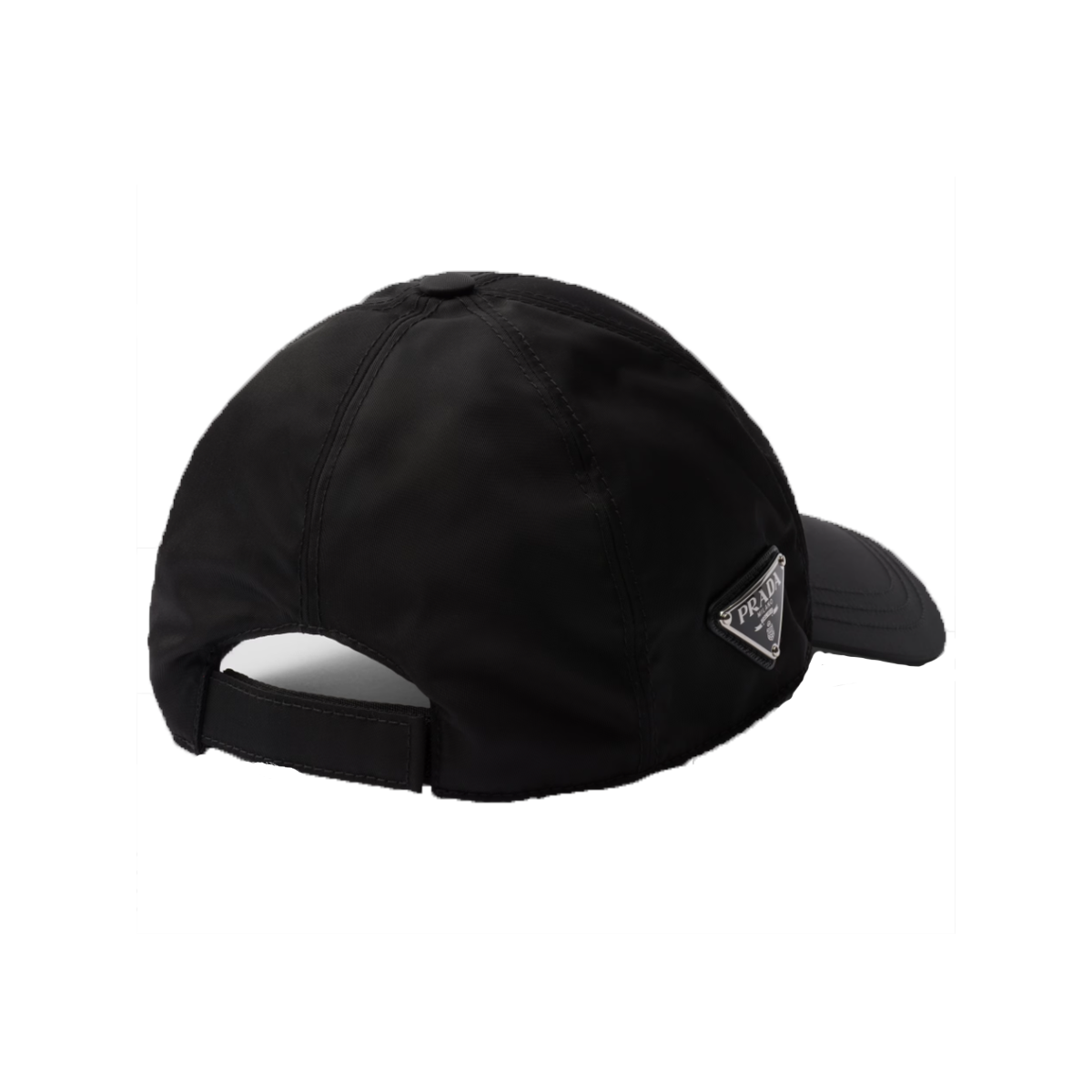 PRADA RE-NYLON BASEBALL CAP IN BLACK