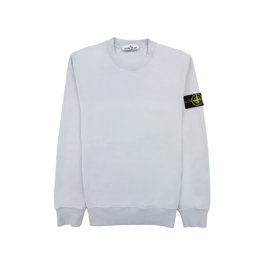 STONE ISLAND CREW NECK SWEATER IN SKY BLUE
