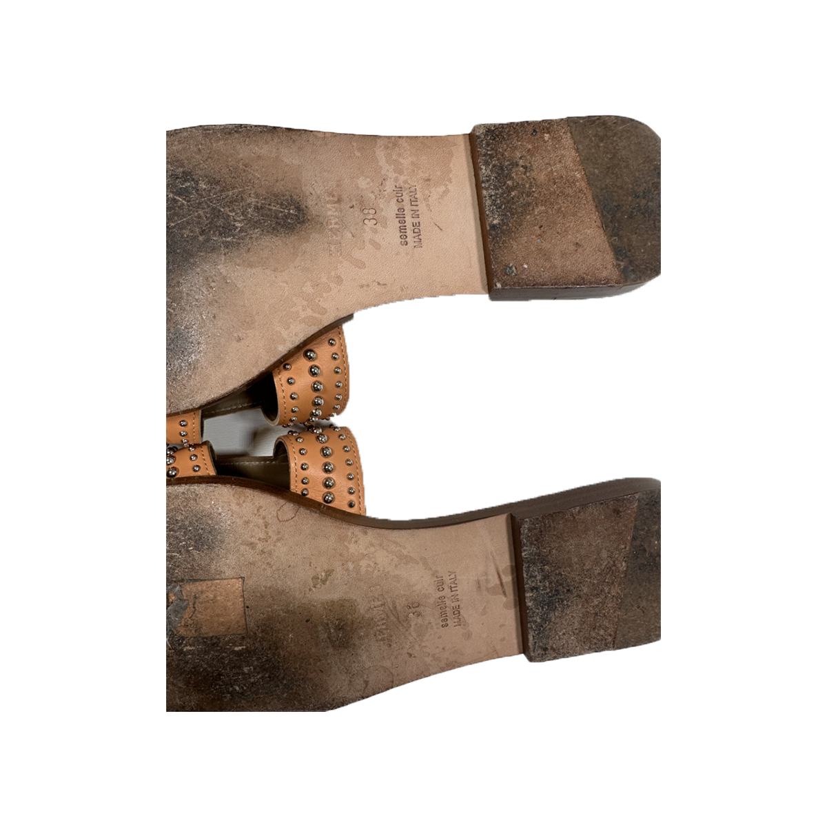 HERMES ORAN SANDAL STUD IN GOLD