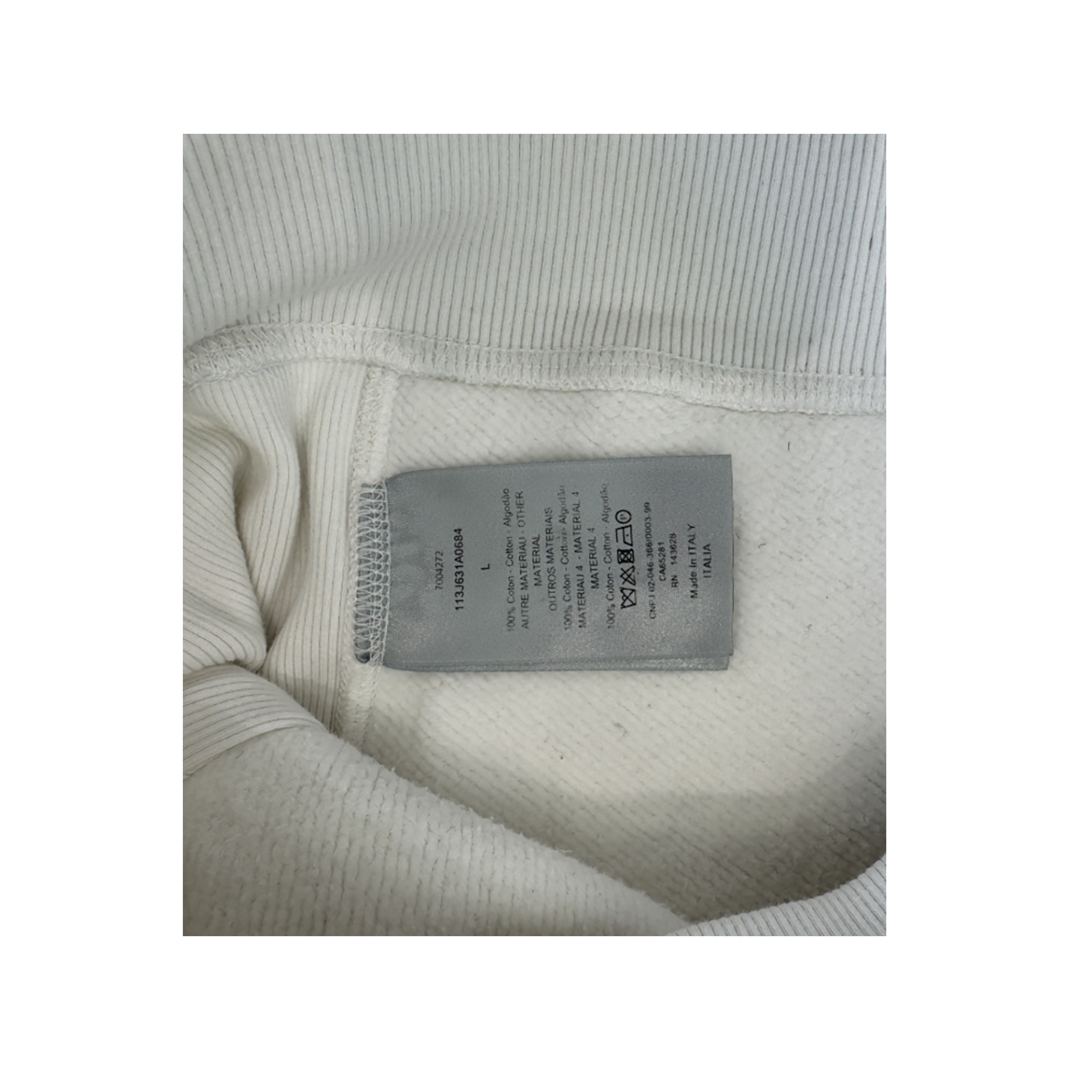 PRELOVED DIOR OBLIQUE RELAXED-FIT HOODIE IN OFF WHITE