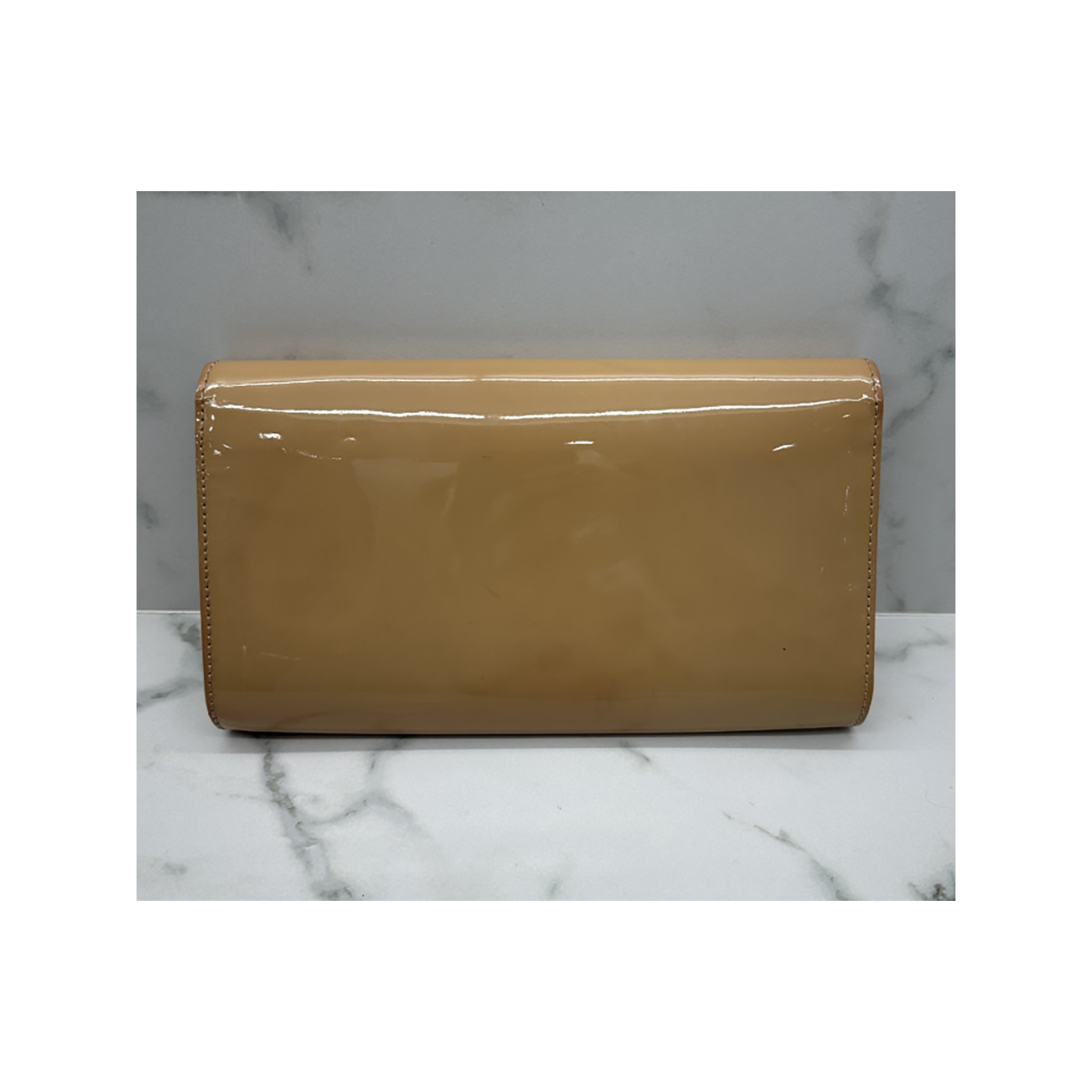 PRELOVED LOUIS VUITTON BEIGE LOGO CLUTCH